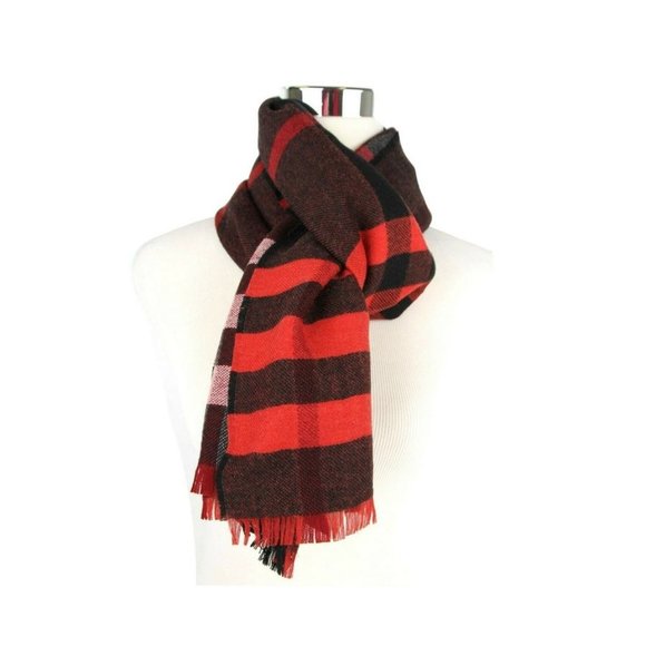 NWT BURBERRY REVERSIBLE COLOUR CHECK WOOL SCARF